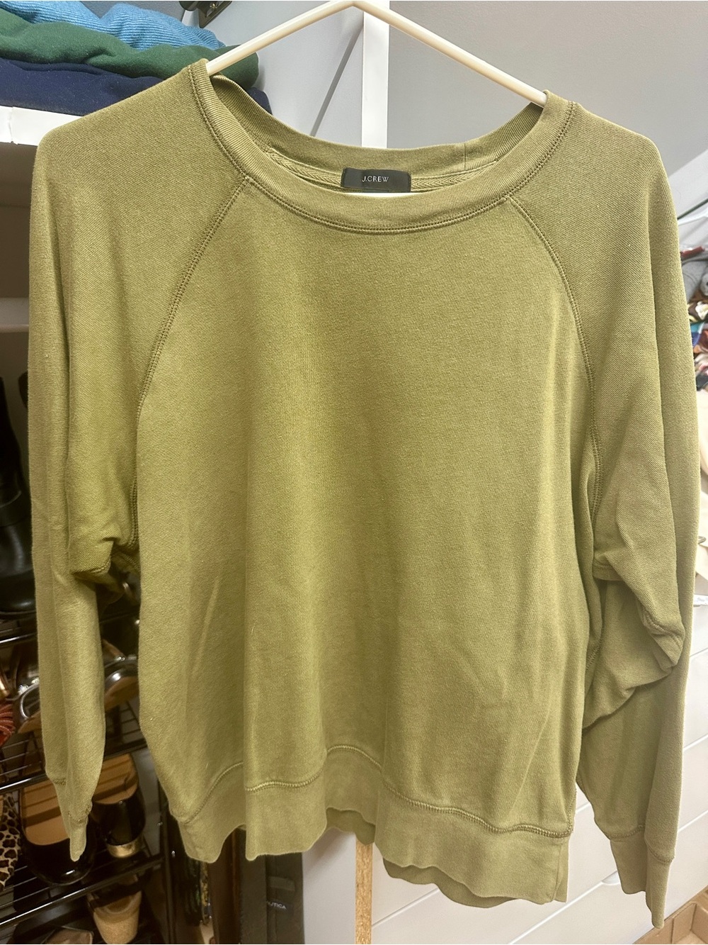 J. Crew Olive Crewneck Sweatshirt